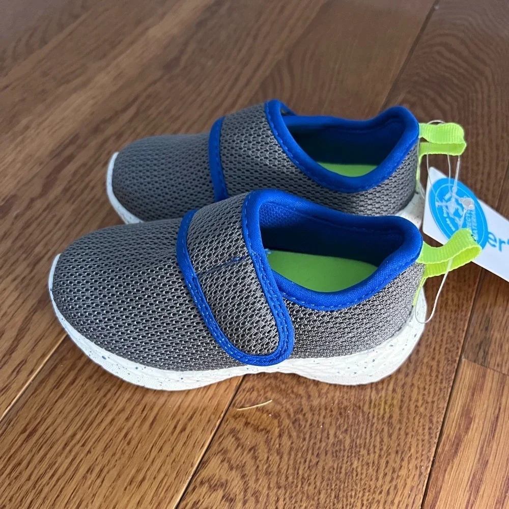 Carter's Everyday Sneakers Easy On Athletic‎ Shoes Gray Blue Size 6